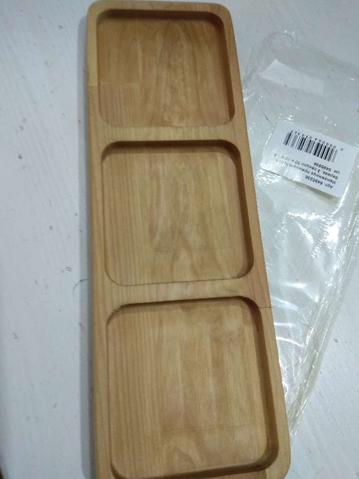 Фотография покупателя товара Менажница деревянная Доляна, 30×10×1,8 см, 3 секции, берёза - Фото 17