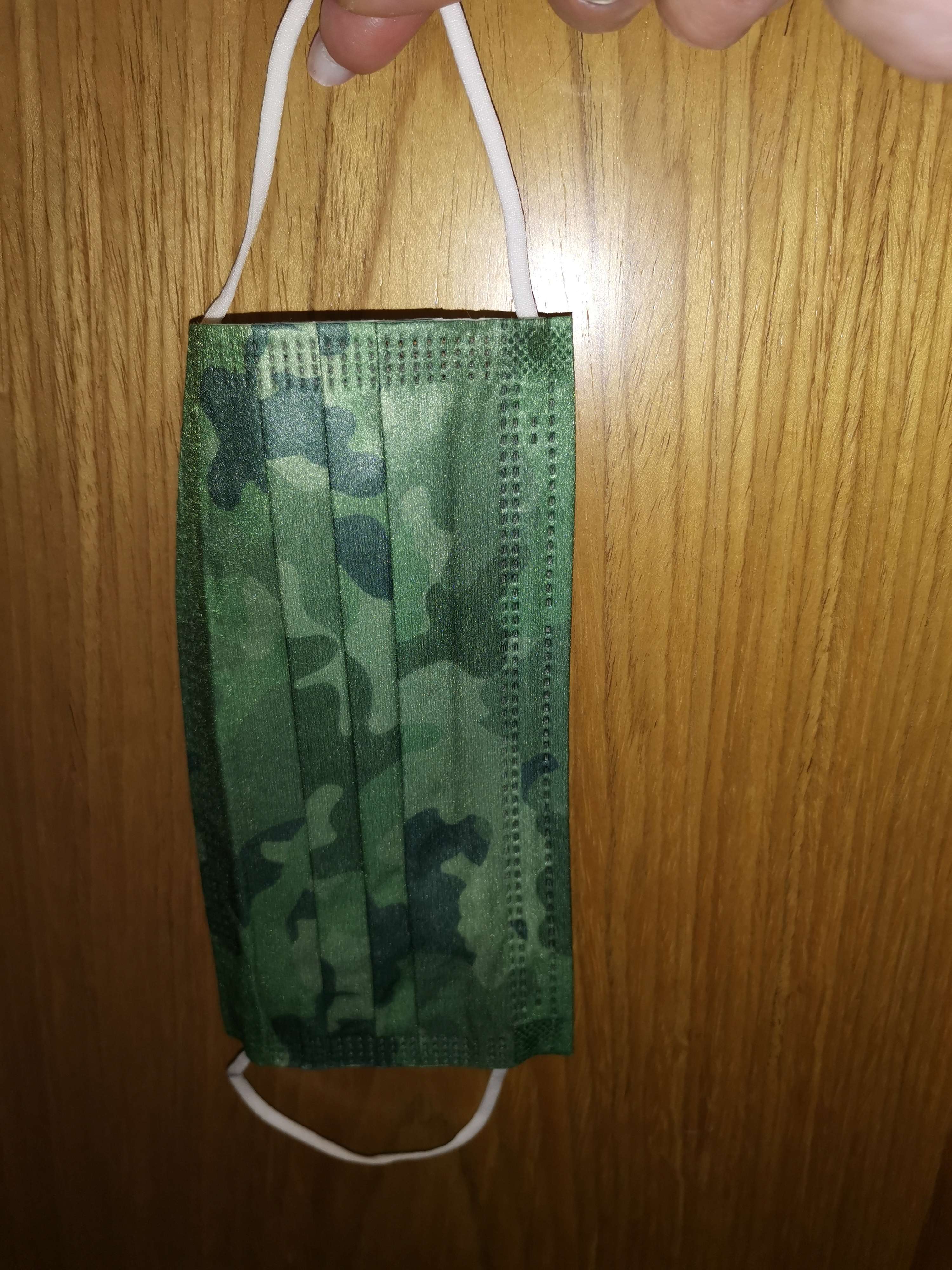 Фотография покупателя товара Маска медицинская трёхслойная,нестерильная, (10шт фасовка в пакете) «Милитари»