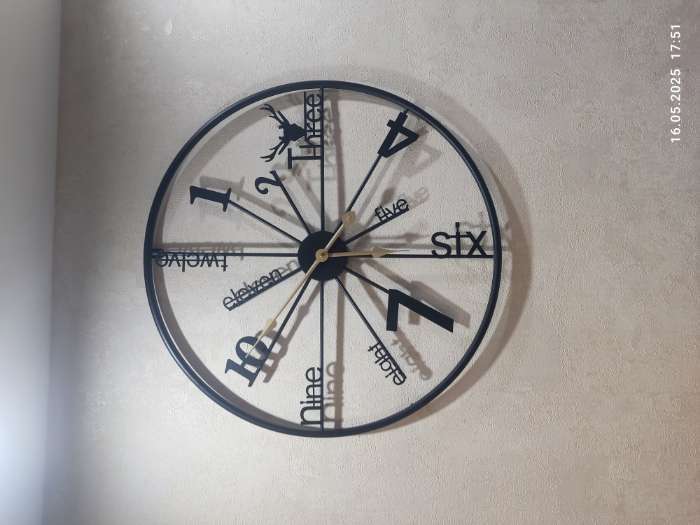 Фотография покупателя товара Часы настенные интерьерные «Рединг», серия: Лофт, металл, бесшумные, плавный ход, d=59 см, от батарейки 1×АА - Фото 1