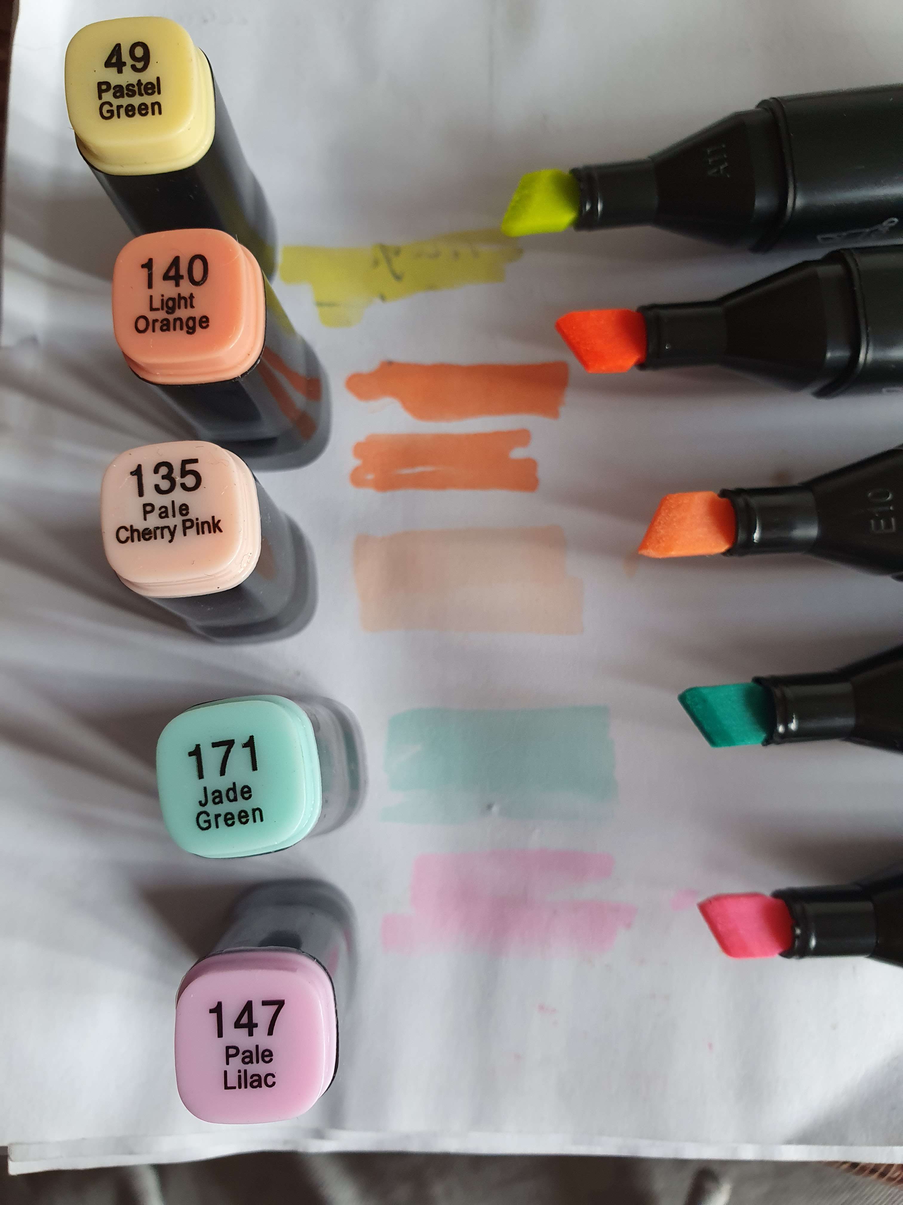 Фотография покупателя товара Художественный набор двухсторонних маркеров Mazari Fantasia 6 цветов Pastel colors (пастельные цвета), пишущие узлы 3.0-6.2 мм - Фото 3