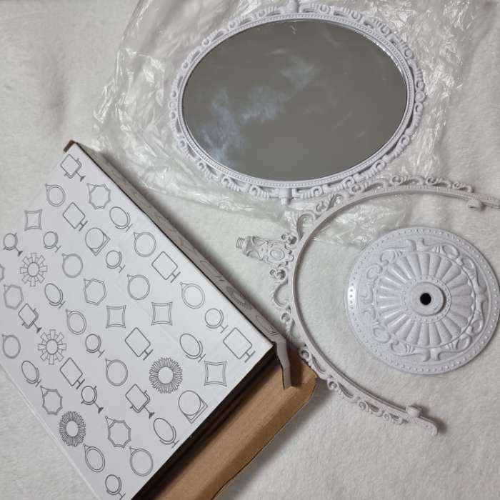 Фотография покупателя товара Зеркало декоративное, с увеличением х2, двустороннее, 16.5×24.5 см, (11×15.5 см), белое - Фото 1