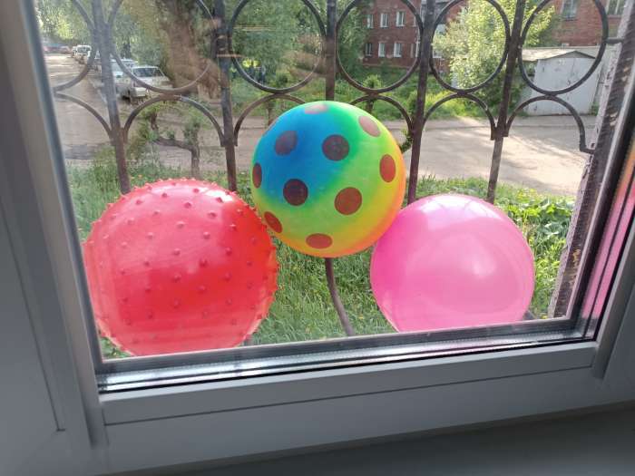 Фотография покупателя товара Мяч детский «Горошек», d=22 см - Фото 1