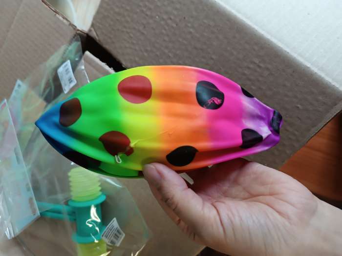 Фотография покупателя товара Мяч детский «Горошек», d=22 см - Фото 2