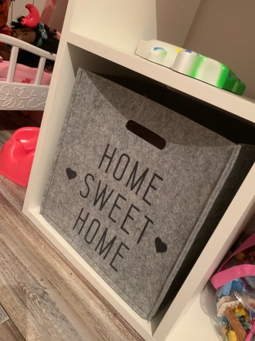 Фотография покупателя товара Корзина для хранения Sweet Home, 30×30×30 см, цвет серый - Фото 3