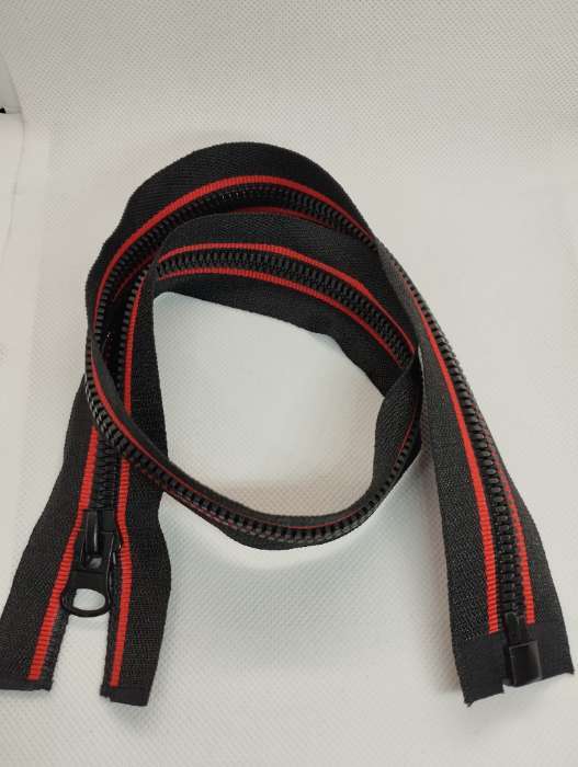 Фотография покупателя товара Молния «Трактор», №8, разъёмная, замок автомат, 80 см, чёрная, красная - Фото 2