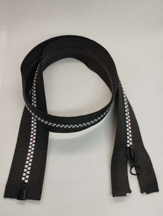 Фотография покупателя товара Молния «Трактор», №5, разъёмная, замок автомат, 70 см, чёрная, белая, красная - Фото 1