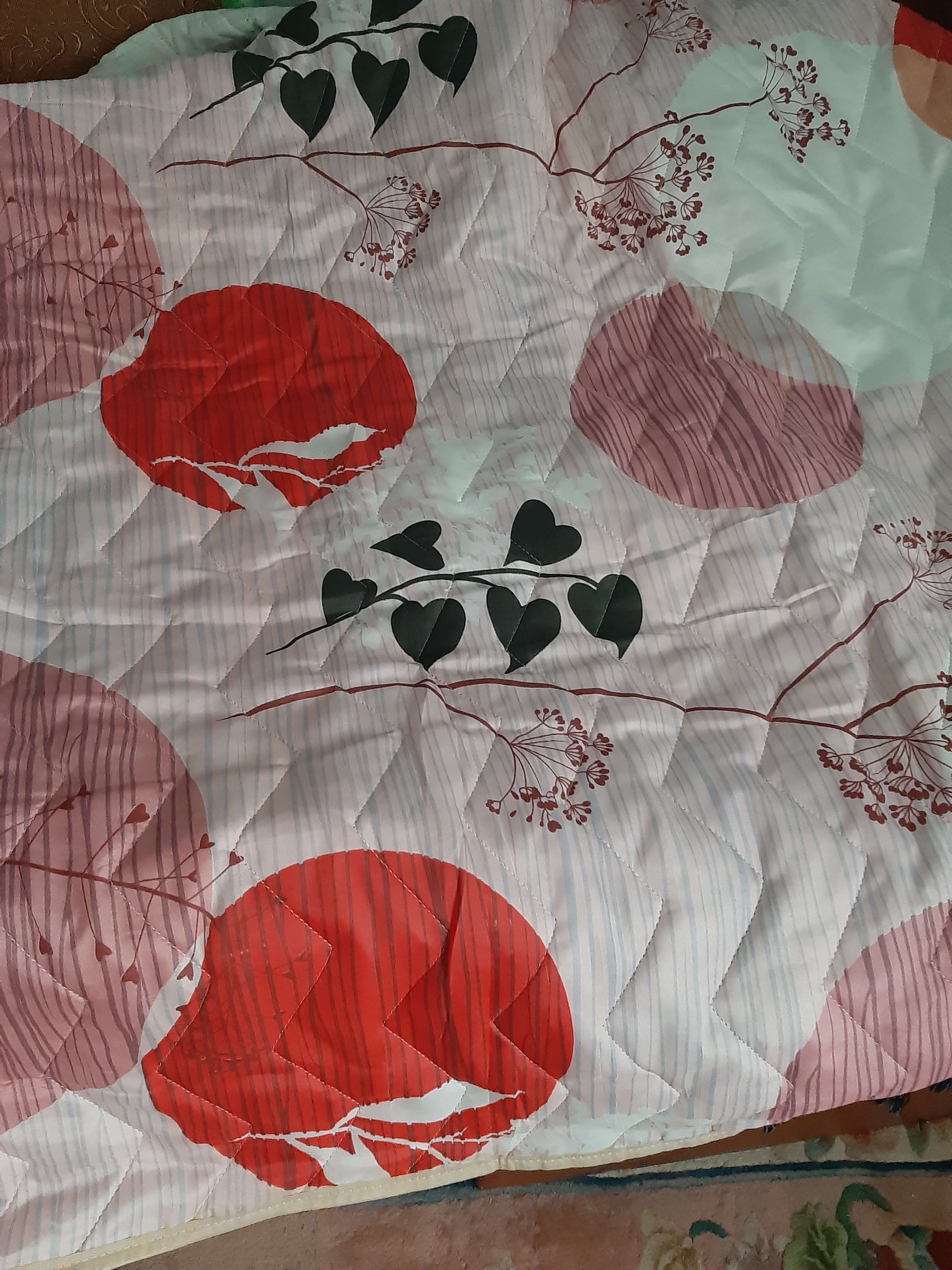 Фотография покупателя товара Одеяло стеганое облегченное, размер 172х205 см,цвет МИКС, файбер - Фото 2