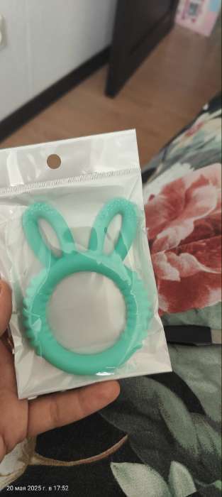 Фотография покупателя товара Прорезыватель силиконовый для зубов Крошка Я «Зайка», красный - Фото 1