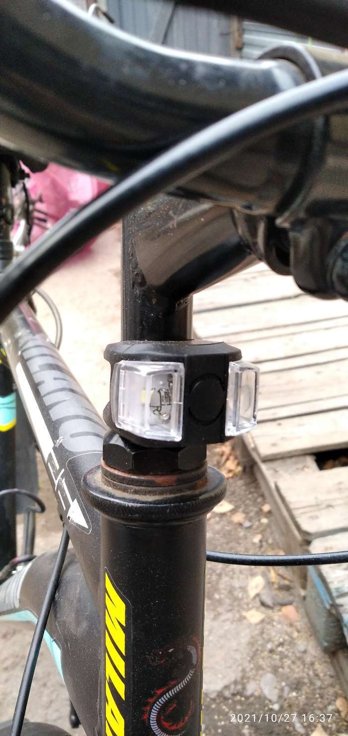Фотография покупателя товара Комплект велосипедных фонарей Dream Bike JY-267-6, 2 диода, 2 режима - Фото 1