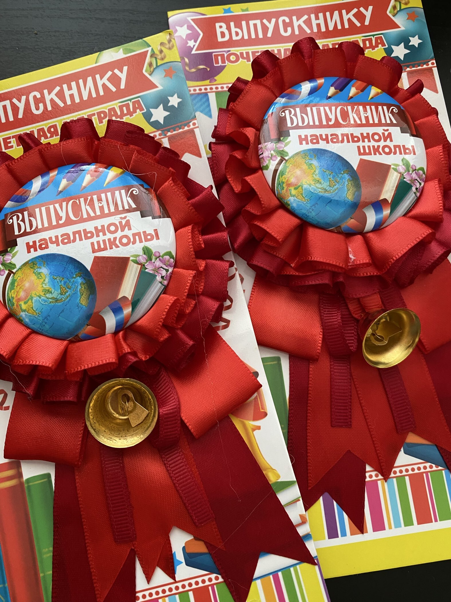 Фотография покупателя товара Значок-орден на выпускной «Выпускник начальной школы», d=9 см - Фото 1
