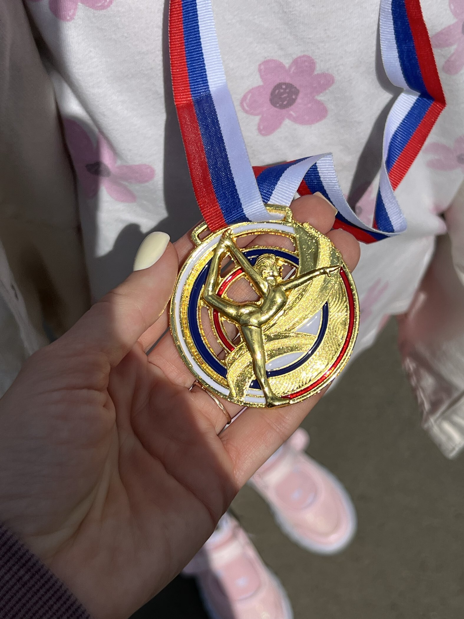 Фотография покупателя товара Медаль золото «Гимнастика», d=6 см, с лентой - Фото 1