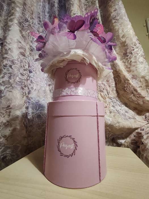 Фотография покупателя товара Набор коробок 2 в 1, упаковка подарочная, «Мрамор», 13×13, 16×16 см - Фото 1