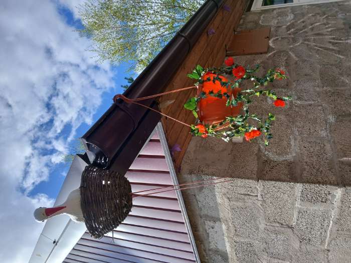 Фотография покупателя товара Кашпо для цветов подвесное «Джулия», 8 л, коричневое - Фото 1