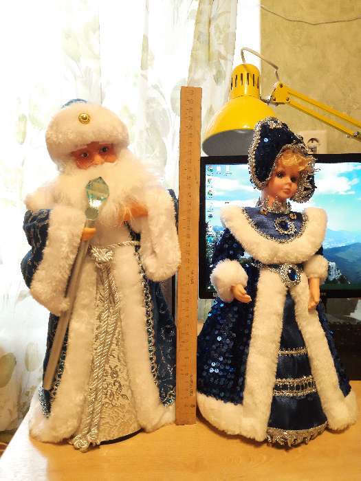 Фотография покупателя товара Дед Мороз "Посох с кристаллом" двигается, 38 см, синий - Фото 14