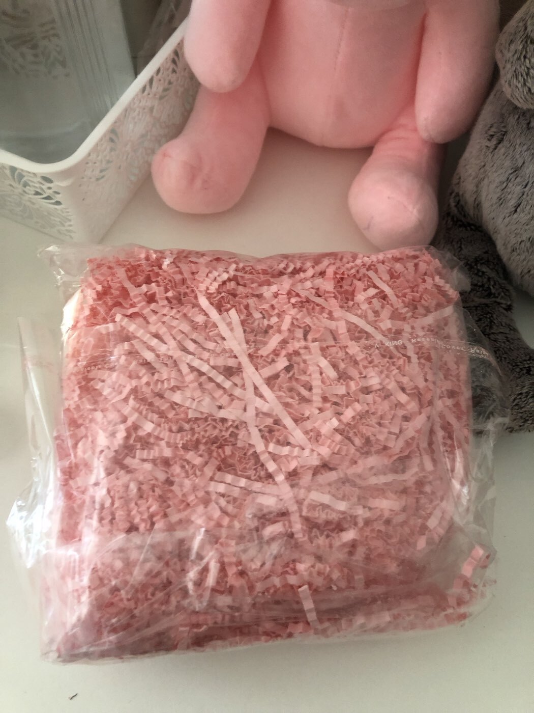 Фотография покупателя товара Наполнитель бумажный для подарков, нежно - розовый, 50 г - Фото 1