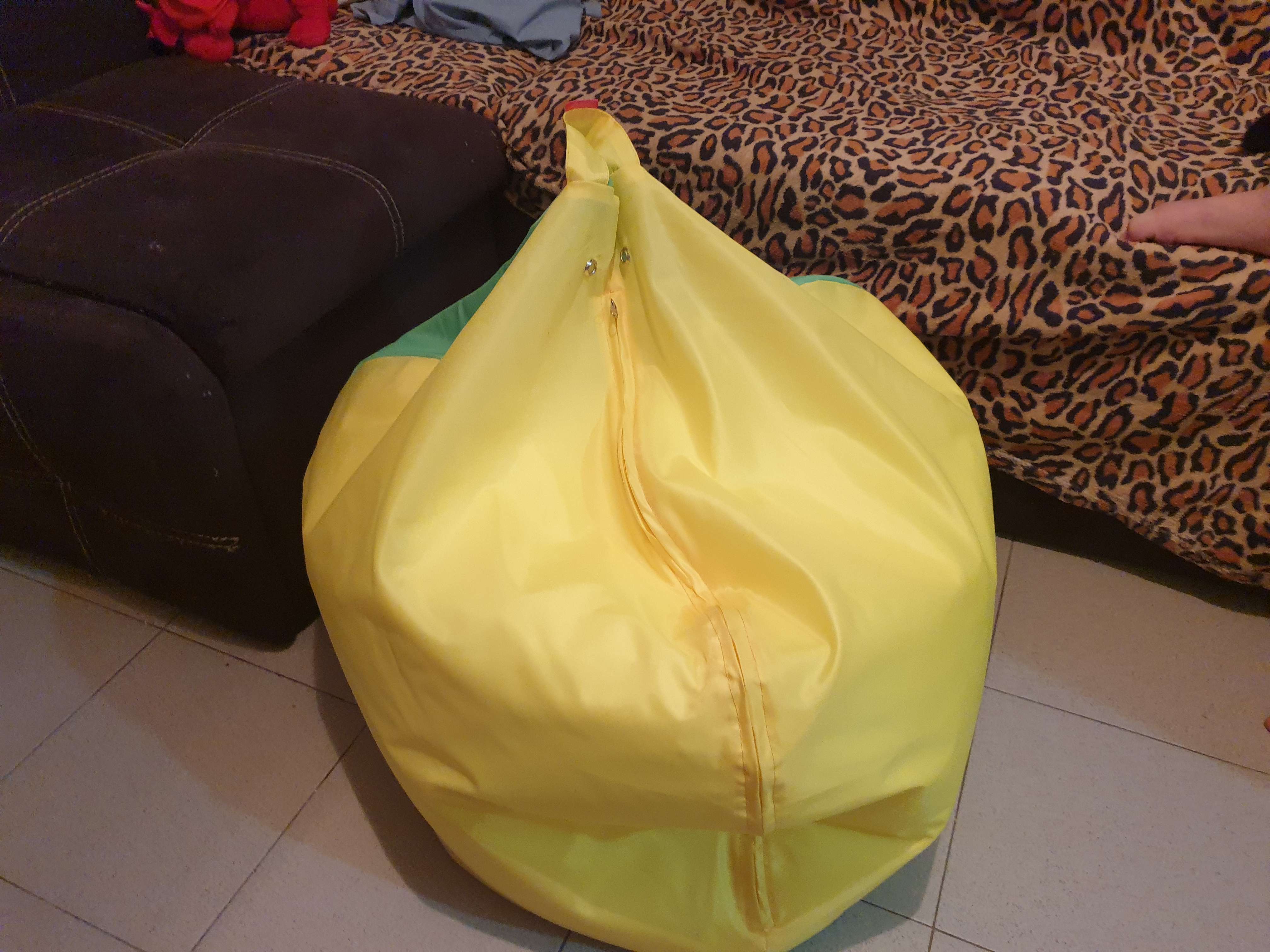 Фотография покупателя товара Кресло-мешок «Кроха», ширина 70 см, высота 80 см, цвет жёлто-салатовый, плащёвка - Фото 1
