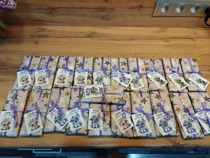 Фотография покупателя товара Бумага упаковочная, крафт «Звезды», 70×100 см, 1 лист - Фото 1