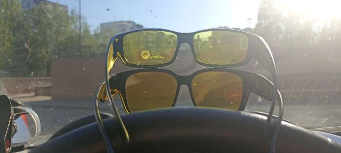 Фотография покупателя товара Очки для водителя мужские «Мастер К. Прямоугольные», чёрный - Фото 1