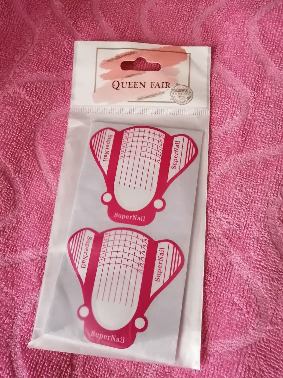 Фотография покупателя товара Формы для наращивания ногтей «Пчёлки», 10 шт, цвет белый/розовый