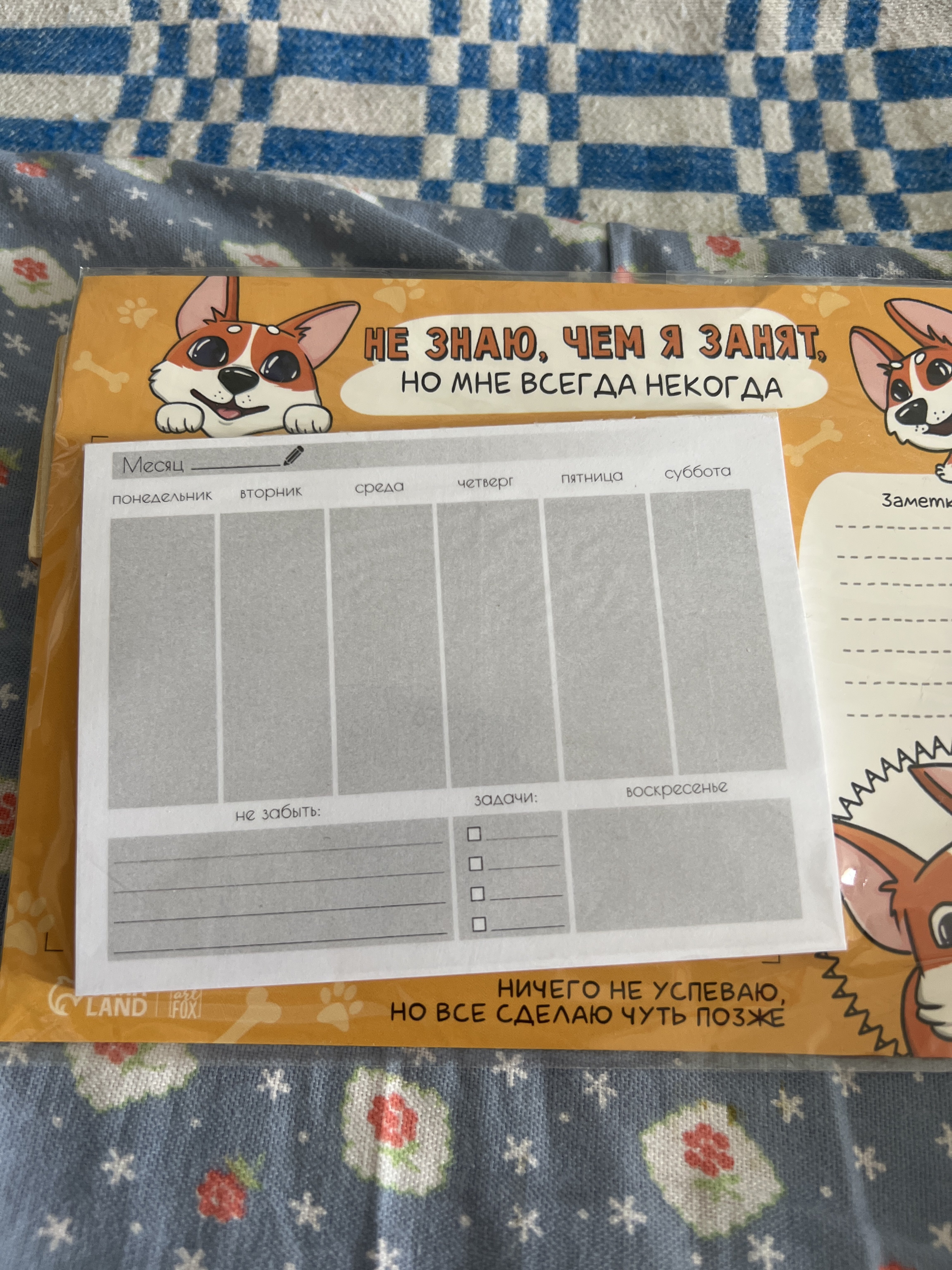 Фотография покупателя товара Планер на магнитах с отрывными листами, 50 листов «Корги» - Фото 9