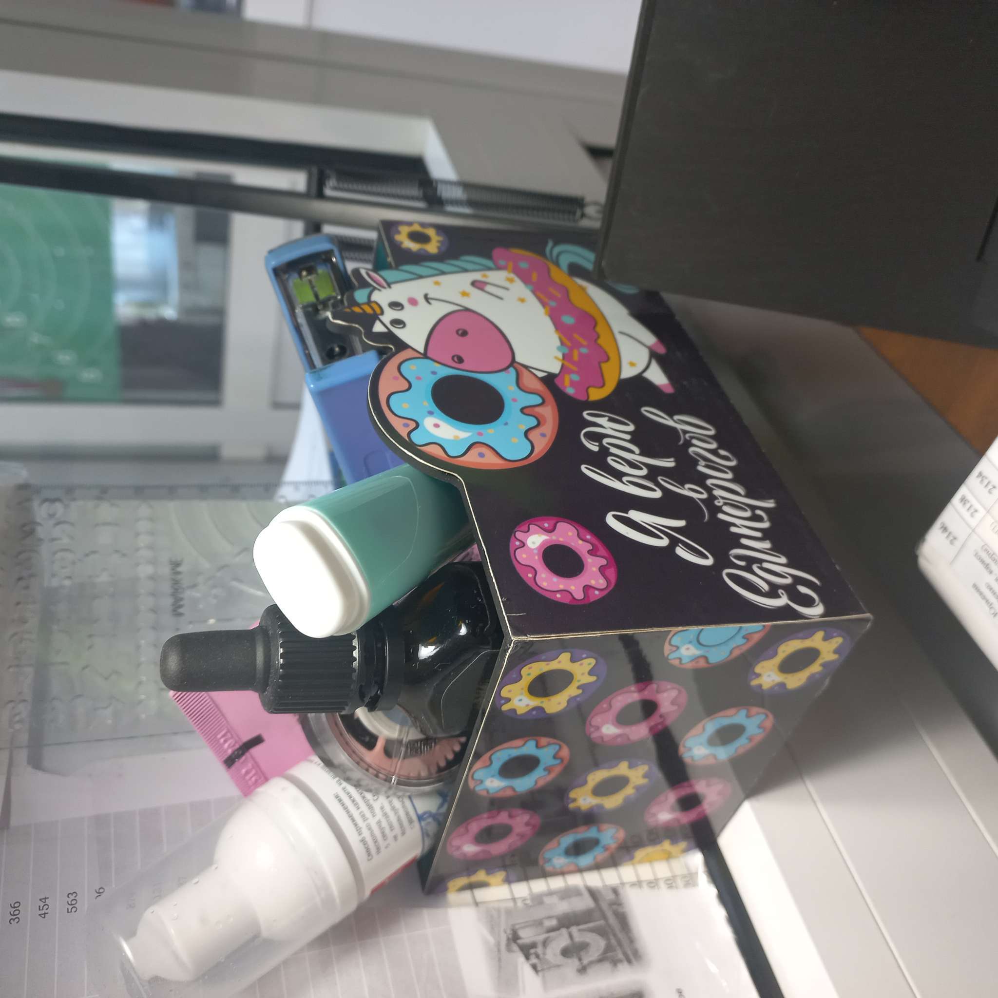 Фотография покупателя товара Органайзер для канцелярии «Я верю в единорогов», упитанный единорог - Фото 1