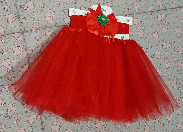 Фотография покупателя товара Набор "Новогодний" юбка и повязка на голову, 3-18 мес, красный