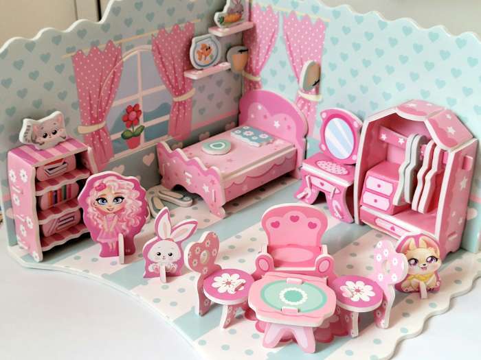 Фотография покупателя товара 3D Конструктор из пенокартона «Комната принцессы», 54 детали - Фото 5