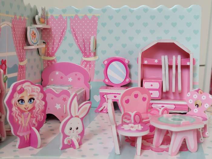 Фотография покупателя товара 3D Конструктор из пенокартона «Комната принцессы», 54 детали - Фото 8