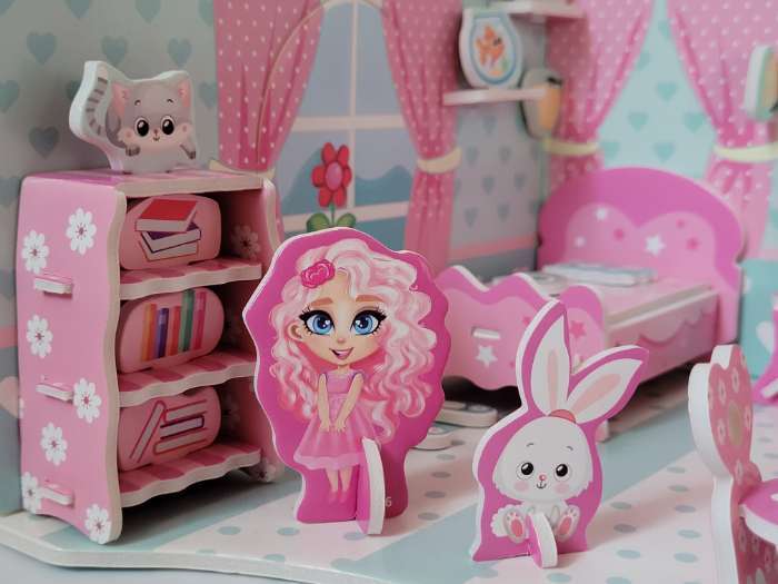 Фотография покупателя товара 3D Конструктор из пенокартона «Комната принцессы», 54 детали - Фото 10