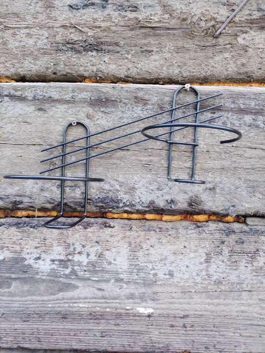 Фотография покупателя товара Подвес для кашпо, настенный, d=16 см, чёрный, «Косая-2» - Фото 1