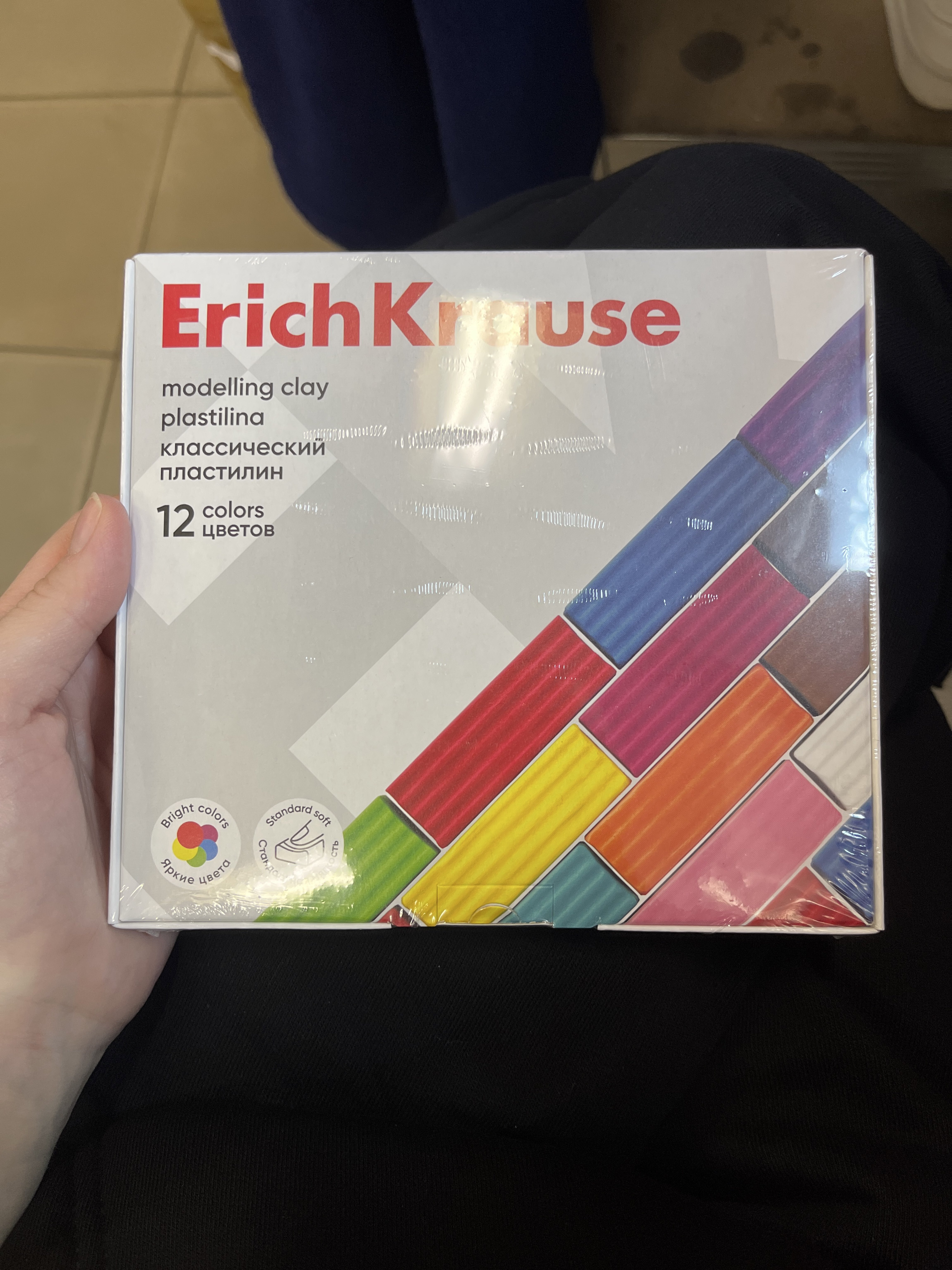 Фотография покупателя товара Пластилин ErichKrause Basic,12 цветов, 192 г, в картонной упаковке - Фото 2