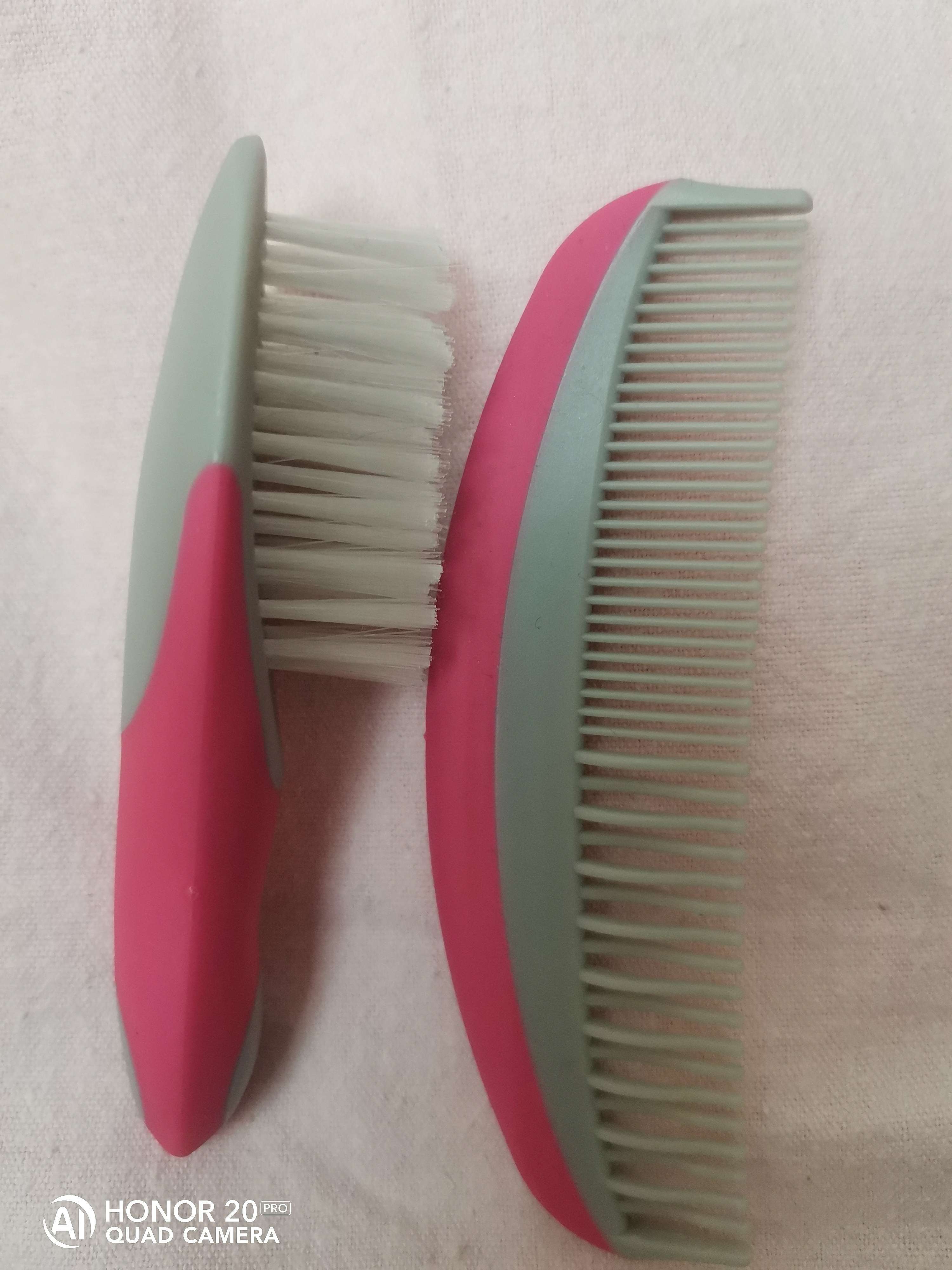 Фотография покупателя товара Набор для ухода за волосами, щетка+ расческа, цвет голубой - Фото 1