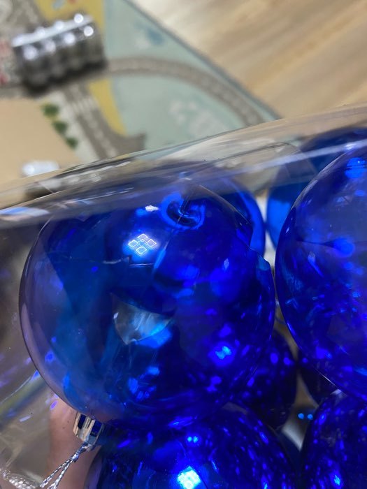 Фотография покупателя товара Набор шаров пластик d-6 см, 24 шт "Далия" синий - Фото 4