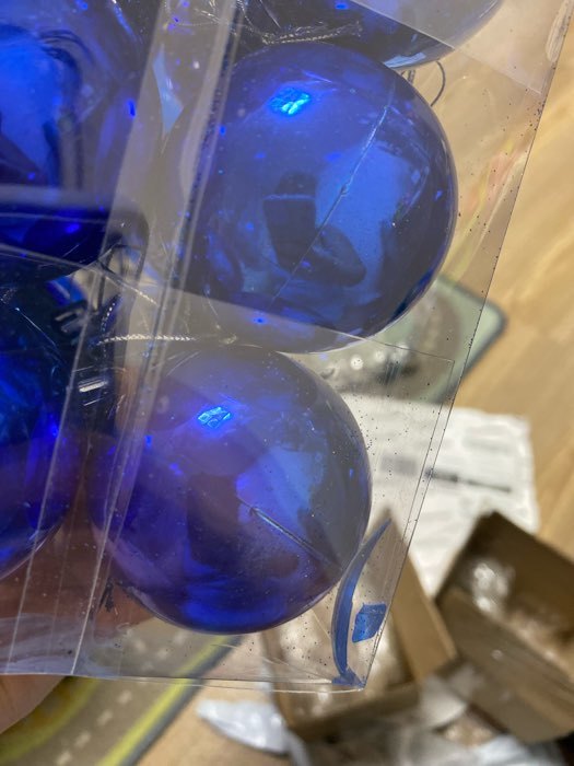 Фотография покупателя товара Набор шаров пластик d-6 см, 24 шт "Далия" синий - Фото 2