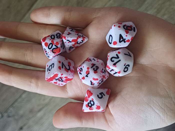 Фотография покупателя товара Кости игральные, дайсы для D&D (Dungeons and Dragons, ДнД), «Капля», 7 шт. - Фото 1