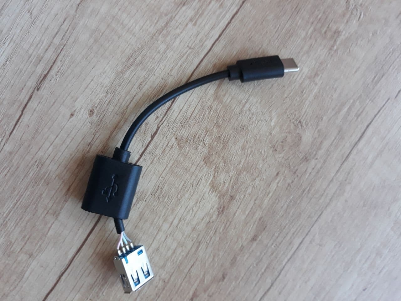 Фотография покупателя товара OTG кабель Luazon, Type-C - USB, 1 А, 0.14 м, чёрный - Фото 4