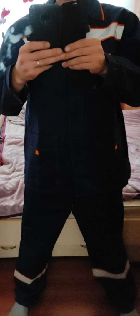 Фотография покупателя товара Костюм рабочий для защиты от ОПЗ и МВ, куртка+брюки, хлопок/полиэфир, размер 48-50/170-176 - Фото 2