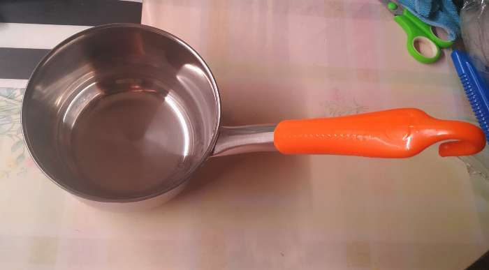 Фотография покупателя товара Ковш из нержавеющей стали, 1 л, пластиковая ручка, цвет ручки МИКС - Фото 3