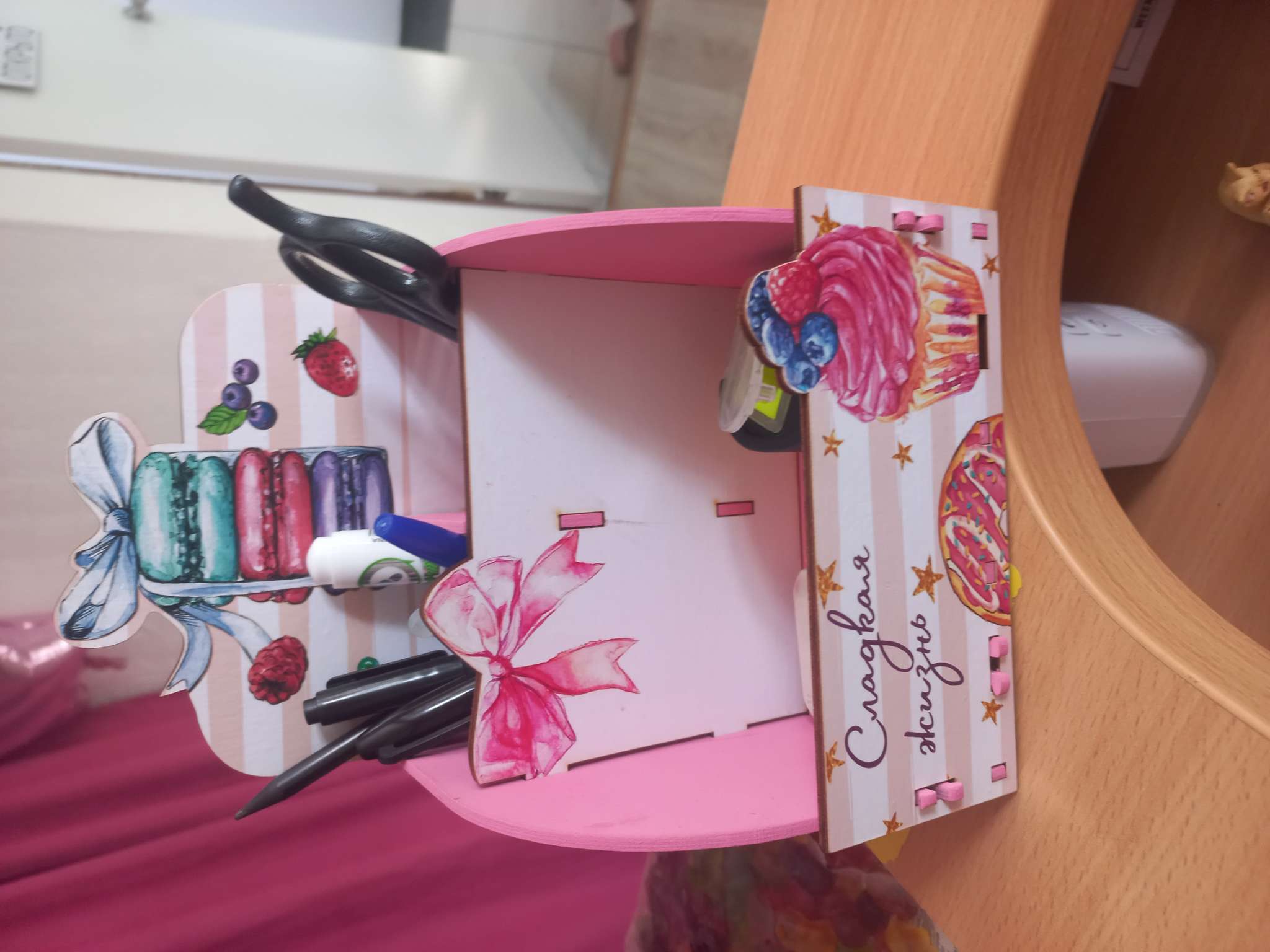 Фотография покупателя товара Органайзер для канцелярии «Сладости» - Фото 2