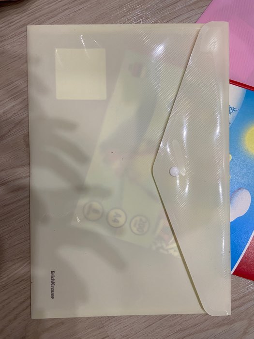 Фотография покупателя товара Папка-конверт на кнопке А4, 180 мкм, ErichKrause Diagonal Pastel, с тиснением, непрозрачная, микс - Фото 10