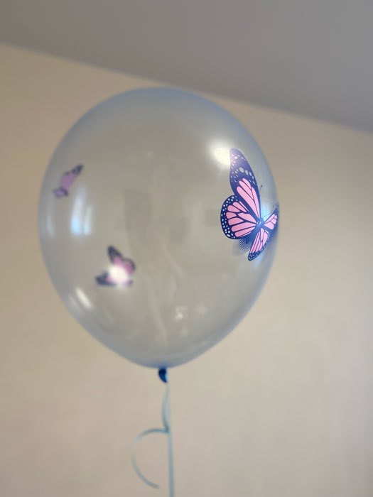 Фотография покупателя товара Шар латексный 12" «Бабочки», кристалл bubble, ассорти, набор 25 шт.