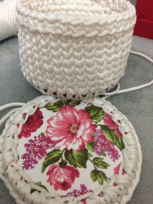 Фотография покупателя товара Заготовка для вязания "Круг Цветник", донышко фанера, размер 10 см