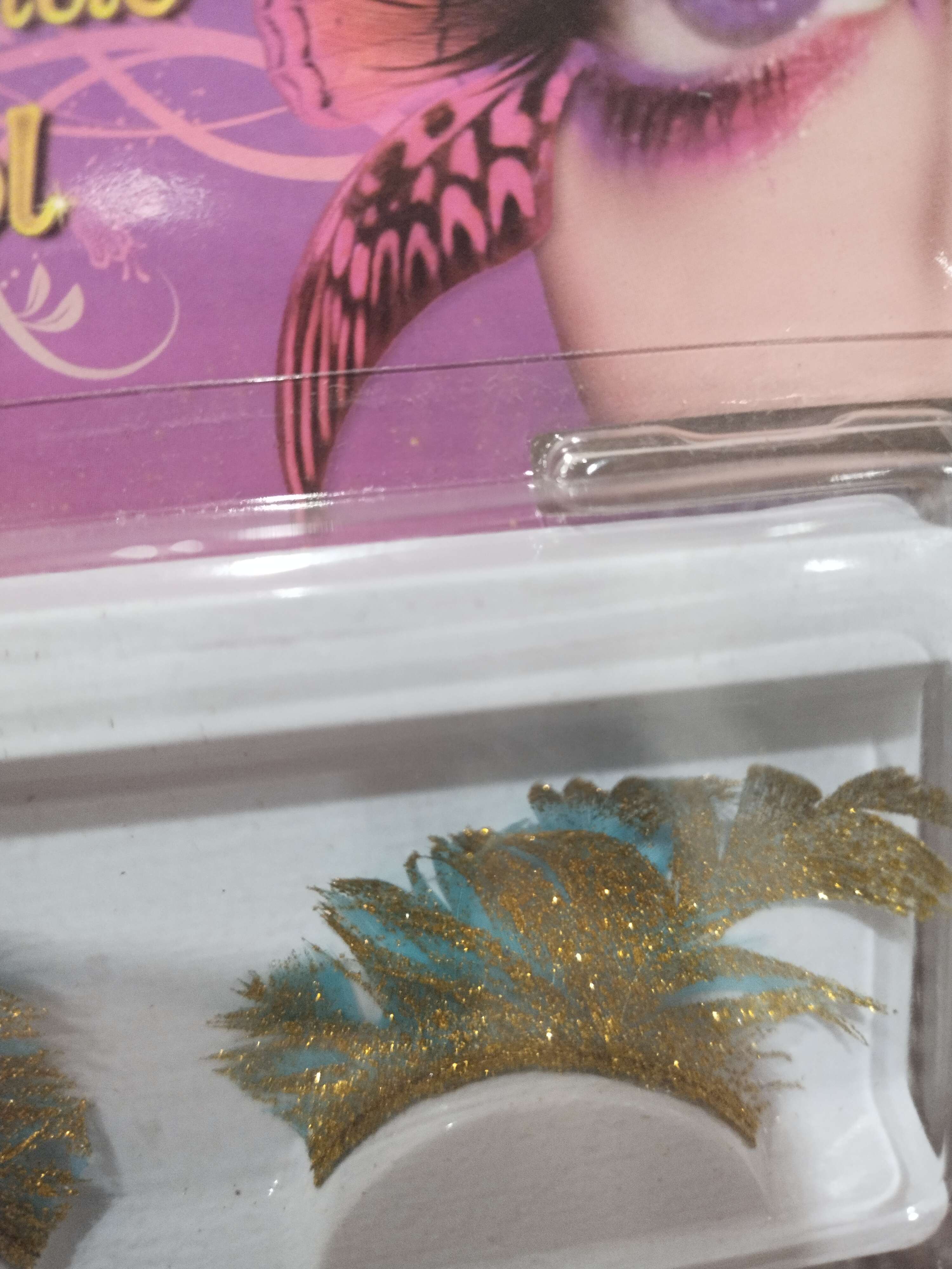 Фотография покупателя товара Карнавальные ресницы, пёрышки, разной формы, блеск - Фото 1
