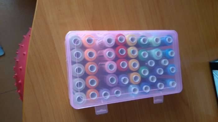 Фотография покупателя товара Органайзер для ниток, 42 ячейки, 23.5×13.5×6.5 см, МИКС - Фото 1