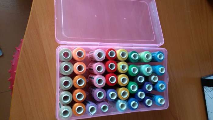 Фотография покупателя товара Органайзер для ниток, 42 ячейки, 23.5×13.5×6.5 см, МИКС - Фото 2