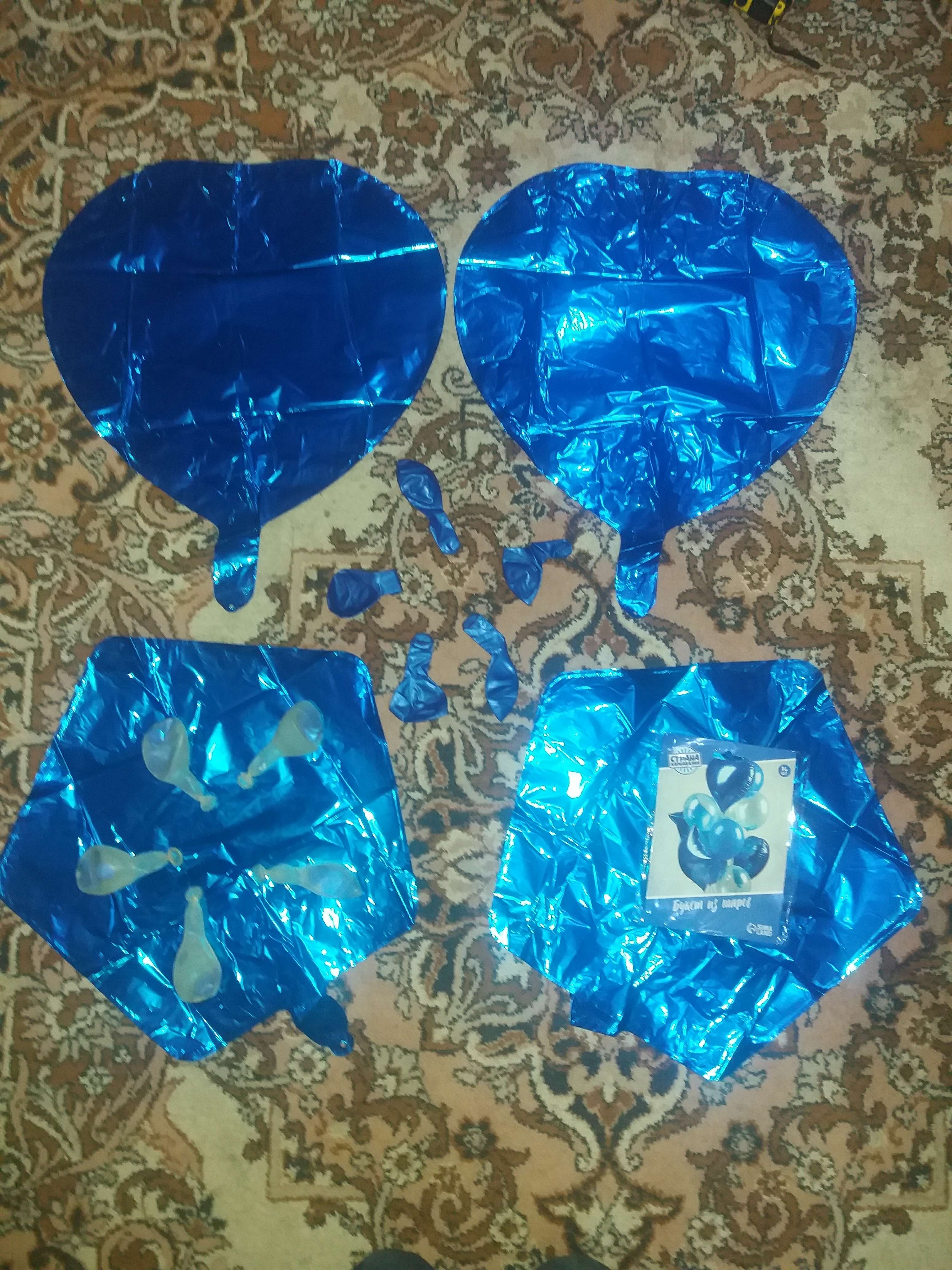 Фотография покупателя товара Букет из шаров «Романтика», латекс, фольга, набор 14 шт. - Фото 1