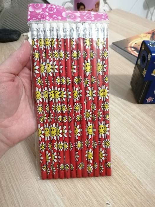 Фотография покупателя товара Карандаш чернографитный с ластиком Calligrata, твёрдость НВ, МИКС - Фото 1