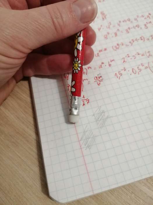 Фотография покупателя товара Карандаш чернографитный с ластиком Calligrata, твёрдость НВ, МИКС - Фото 3