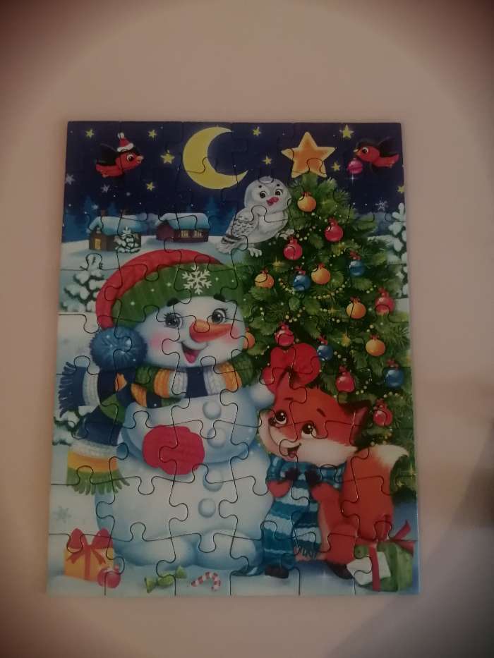 Фотография покупателя товара Пазл детский «Снеговик и лисёнок», 54 элемента