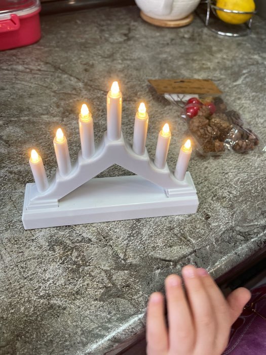 Фотография покупателя товара Светодиодная фигура «Белая рождественская горка», пластик, батарейки ААх2 (не в комплекте), свечение тёплое белое - Фото 5